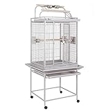 Kommt mit 3 Futterschalen, und 1 Stange