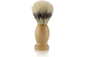 PARENCE.- Pennello da barba con manico in legno - Classico ed elegante, design universale