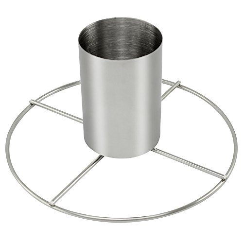 COM-FOUR® Pollo arrosto in acciaio inox, arrosto per cuocere pollo intero al forno o alla griglia con contenitore per aromi (01 Stück)