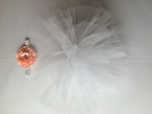 Bebé recién nacido tutú ropa falda flores flores de punto para bebé blanco blanco