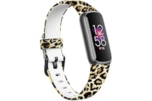 honecumi Bracelet Compatible avec Fitbit Luxe Bracelet Hommes Femmes, Fitbit Luxe Souple Silicone Classiques Reglables Sport Bracelet Accessoires Élégant sangle, Grand/Petit