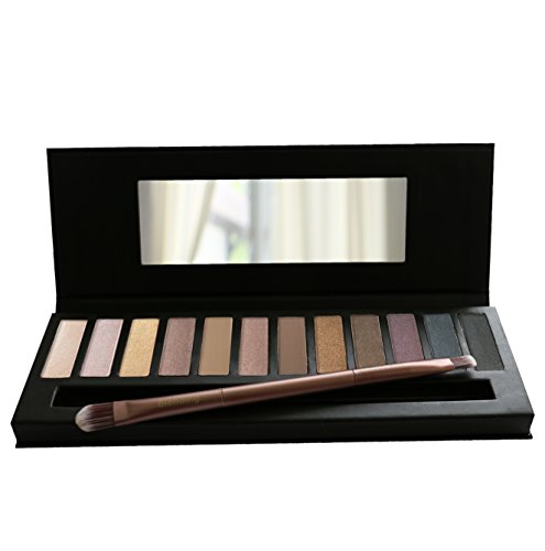 Die beste Lidschatten-Palette – Profi-Augenpalette mit 12 Farben – Hochpigmentiert für natürlichen Naked Nude Bronze Schimmer oder für Smokey Eyeshadow Makeup – KOSTENLOSER Duo-Lidschattenpinsel und Schritt-für-Schritt-Anleitung für Augen-Makeup inbegriffen - 2