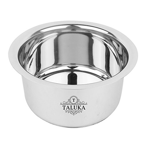 Taluka (9" x 5.5" Inches Approx) Stainless Steel Induction Friendly Tope/Topia/Bhaguna Capacity :- 2.5 Liter Home Use