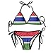 Produktbild Flag of The Gambia Tie Back Bikini Swimsuit Push Up Two Pieces Bathing Sets for Women
