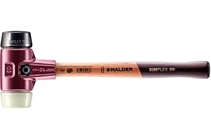 Simplex Schonhammer, Gummikomposition / Nylon; mit Tempergussgehäuse und hochwertigem Holzstiel | D=50 mm | 3028.050