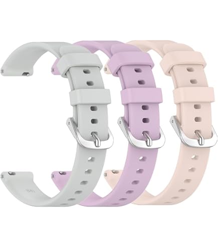 GIOPUEY Silikon-Armband Für Garmin Lily 2/Classic/Active – Weich, Atmungsaktiv & Ladekompatibel (grau)