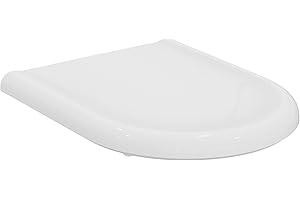 Ideal Standard Clodia Sedile WC, forma arrotondata, Sedile del water resistente, incluso set di cerniere per una facile installazione, in robusto duroplast – Bianco italiano (355x445x45 mm)