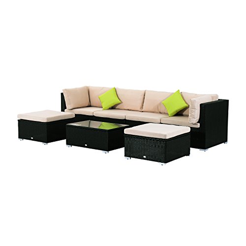 Outsunny Polyrattan Gartenmöbel 21tlg. Rattan Gartenset Sitzgruppe Loungeset Loungemöbel Gartengarnitur