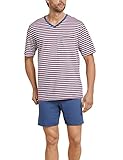 sommer schlafanzug mädchen  Schiesser Herren Essentials Anzug Kurz Zweiteiliger Schlafanzug, Mehrfarbig (Multicolor 1 904), X-Large (Herstellergröße: 054)