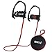 Price comparison product image Sunvito Bluetooth Headphones IP4 Waterproof Sports Earbuds V4.1 Wireless In-ear Noise Cancelling Stereo Headsets with MIC & Secure Ear Hooks Design for Running Workout Gym (Red)
