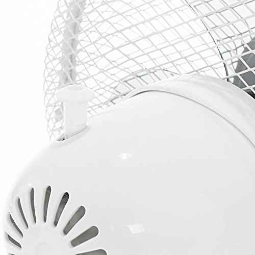 TROTEC Tischventilator TVE 15 | Automatische 100°-Oszillation mit Abschaltfunktion | Tisch Ventilator mit 3 Geschwindigskeitsstufen | Leistungsaufnahme 40W | geringes Betriebsgeräusch | weiß | Durchmesser 40 cm - 6