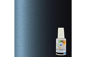 CARSKY Stylo retouche peinture carrosserie compatible avec Volkswagen BLUEGRAPHIT PEARL LC5F (flacon pinceau 20ml) + vernis brillant (flacon pinceau 20ml)