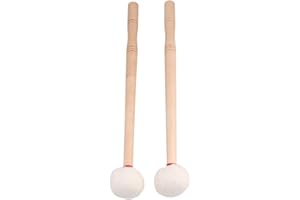 BQLZR 12 Inch Timpani Mallet Gel Multi-Purpose Felt Soft Felt Head Wooden Handle Pack of 2