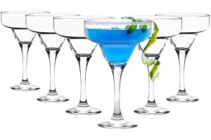 UNISHOP Set 6 Copas de Cocktail de Cristal, Copas para Margarita, 30cl Aptas para Lavavajillas