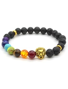 7 Chakra Achat Perlen Lava Armband Stein Armband Spacer Healing Armband Geschenk