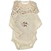 Baby Plain & Patterned Long Sleeve Bodysuits/Sleepsuits Allergy Free (Pack Of 3) -4 Options (0-3 Months) (White)