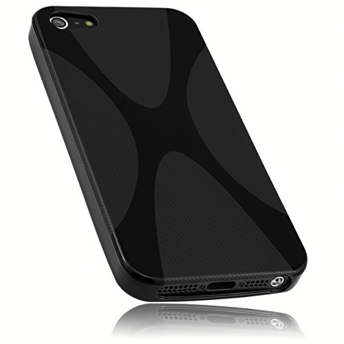 Preisvergleich Produktbild mumbi X-TPU Schutzhülle iPhone SE 5 5S Hülle schwarz
