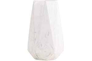 HCHLQLZ 20cm Weiß Marmor Vase Keramik Vasen Blumenvase Deko Dekoration
