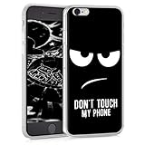 FINGER WEG: Das grimmige Smiley ist einerseits ernste Warnung, andererseits lustiger Comic. Wer Emojis und Emoticons mag, wird dieses Motiv lieben.