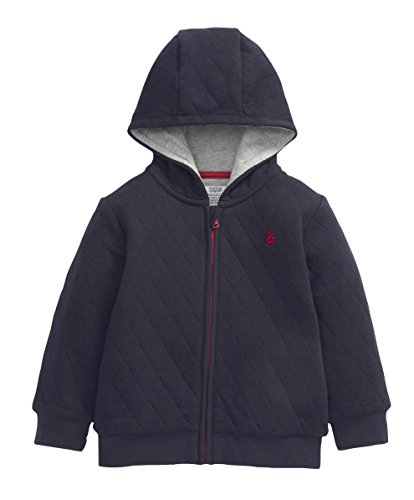 Mamas and Papas Baby-Boys Quilt Hoodie, Blue (Navy), 9-12 Months