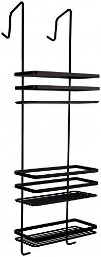 587-20 Hängeregal schwarz 3 Etagen ohne Bohren Duschablage Duschkorb Duschregal Badregal