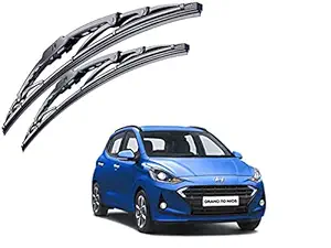 Selifaur - 2Pcs (D 24 x P 16 Inch) Metal Frame High Performance Replacement Car Wiper Blade for I10 Grand Nios