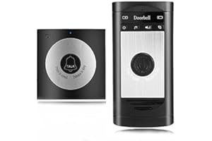 SONEW Wireless Voice Intercom Doorbells Two-Way Talk Home Doorbell Intercom Kit LED Indoor Outdoor Interphone System Home Security System (Silver) (Silver)