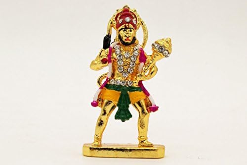 Hanuman Metal Show Piece Small Statue for Car Dash Board Gift Item