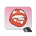 Produktbild Gaming Mouse Pad Sexy beißende Lippe Design für Sofa und Auto Design für Desktop und Laptop 1 Pack 22x18cm / 8.66x7in