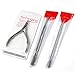 chinkyboo 3 Pcs Nail Cuticle Remover Set - 1 x Nail cuticle nipper & 2 x Nail Cuticle Pushers