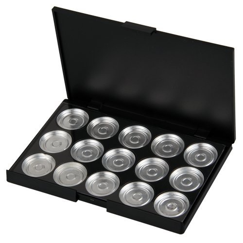 SODIAL (R) Schminken Aluminium Pfannen mit 15 Stueck Leeren Lidschatten-Paletten - 2