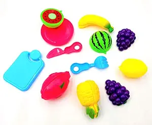 Negi Realistic Sliceable Fruits Cutting Play Toy Set, Can Be Cut in 2 Parts (Fruits May Vary) (Fruits Cutting)