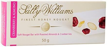 Sally Williams Cranberry and Almond Nougat Bar, 50g