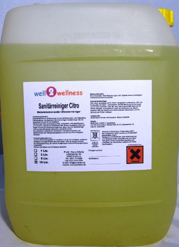 Preisvergleich Produktbild well2wellness Schwimmbadreiniger / Poolreiniger - Sanitärreiniger Citro 10,0 l