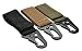 Produktbild ZENDY Nylongewebe mit Schlüsselring Outdoor-Ausrüstung Werkzeug Karabiner Schlüssel Aluminium D-förmig Verriegelung verschiedenen Farben (Pack3)