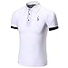 Produktbild Herren T Shirt Sommer Slim Fit Poloshirt Stretch Kurzarm Polohemd Polo Shirts Hirsch Logo Einfarbige Basic T-Shirt Bluse Zhen+ Männer Baumwolle Sport Tank Tops Hemden Sweatshirt Gemütlich Oberteile