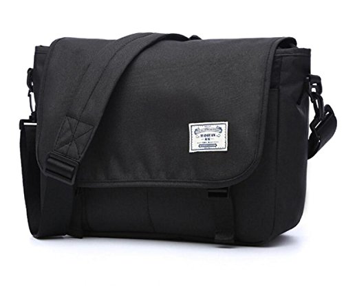 Preisvergleich Produktbild Damen Leinwand Handtasche Damen Casual Arbeitstasche Wasserdichte Schultertasche Messenger Bags,Black-S