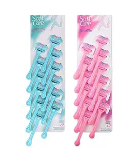 Top Select Soft Care Razor Hair Removing Razor Underarm Body Hair Removal for Men & Women (Pack of 1)