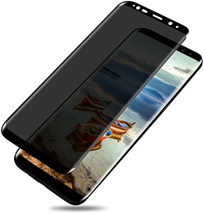 Galaxy S8 Screen protector,PACIFIC Galaxy S8 Privacy Screen protector,s8 Privacy Tempered Glass Anti-Spy [3D Curved] [Case Friendly][Anti-Scratch] Film Screen Protector For Samsung Galaxy S8 (Black)