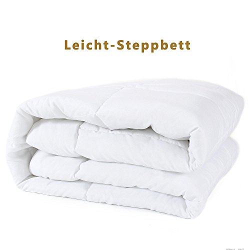DUCK & GOOSE Hochwertige Leicht-Steppbett Sommer Bettdecke Steppdecke Atmungsaktiv Microfaser 135x200