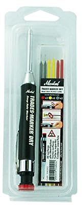 MARKAL 96264 Trades-Marker Dry Starter Pack, 1 crayon Trades-Marker Dry + 1 pack de recharges, Graphite/Jaune/Rouge