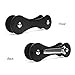 Produktbild Aluminium Legierung Schlüssel Clips Halter tragbar Smart Key Halter/Organizer, 2 Stück schwarz