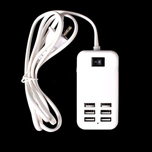 6 Ports USB Hub Desktop Wand Ladegerät AC Adapter Slots Steckdosen Aufladen Verlängerung Erweiterung - 5