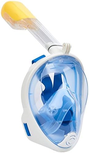 Seaview 180 Degree Full Face Snorkel Mask, Easy Breathing Scuba Diving Mask With Earplugs and Gopro Slot for Water Sports, Swimming, Diving Lover (S/M)