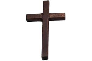 Froiny 1pc Wooden Cross 12cm(4.7in) Hanging Wall Large Long Crucifix