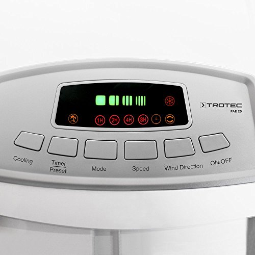 TROTEC Aircooler / mobiles Klimagerät PAE 25 4 in 1 – Gerät: Luftkühler, Ventilator, Luftbefeuchter, und Lufterfrischer (inkl. flüsterleisem Nachtmodus, Fernbedienung, LED-Display uvm.) - 3