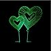 Produktbild Nachtlicht Geschenk Romantische Atmosphäre Schlafzimmer 3D Led Liebe Herzen Nachtlicht Dekor 7 Farbwechsel Schlaf Licht Usb Tischlampe Liebhaber Paar S