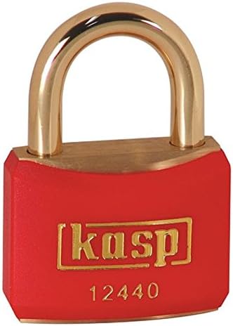Kasp 124 Brass Padlock - 40 Millimeters - Brass Shackle - Red