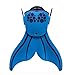 Produktbild DAN SPEED Meerjungfrau Flossen für Kinder Schwimmtraining Schwimmenflossen (blau)