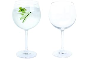 Bar Amigos® Everyday Classic Essentials Copa Verres à Gin & Tonic | G&T Cup Large Stemmed Balloon Cocktail Glasses | Cristal sans Plomb | Lave-Vaisselle | 650ml - Lot de 2